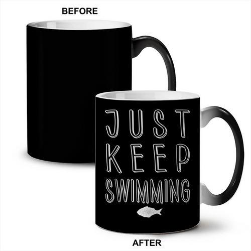 Pretty Fish Just Keep Swimming Coffee Color Changing Mug - SwimGear Co