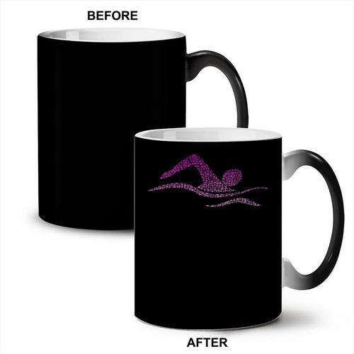 Silhouette Icon Swimmer Stuff Girls Swimming Coffee Color Changing Mug - SwimGear Co