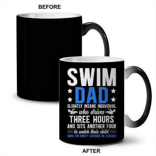 Swim Dad Definition Dad Of A Swimmer Father Swimming Dad Coffee Color Changing Mug - SwimGear Co