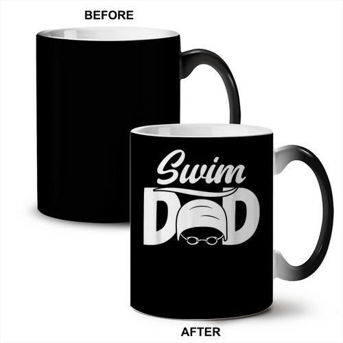 Swim Dad Proud Swimming Dad Of A Swimmer Dad Swim Father Coffee Color Changing Mug - SwimGear Co