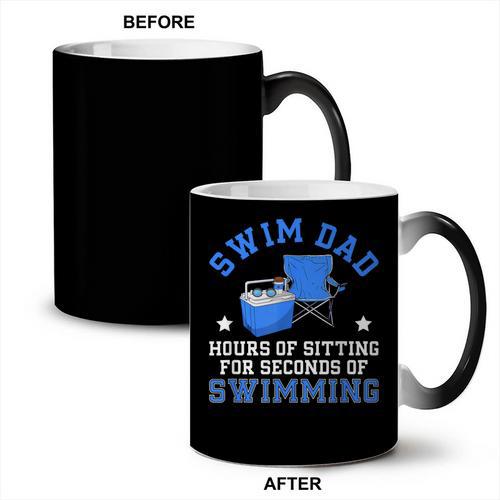 Swim Dad Of A Swimmer Dad Swim Father Swimming Dad Coffee Color Changing Mug - SwimGear Co