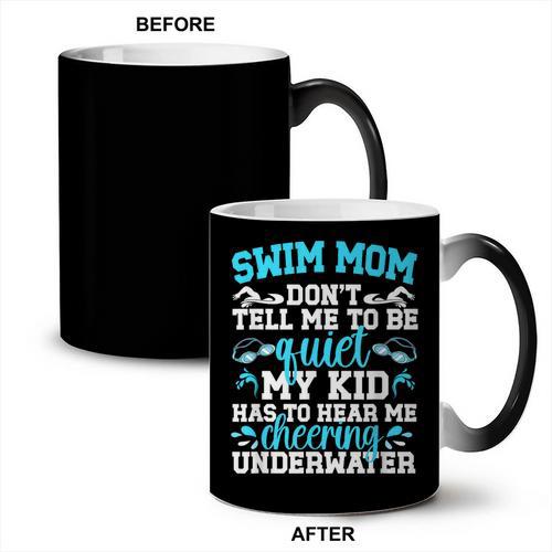 Swim Mom Swimming Mom Of A Swimmer Mama Coffee Color Changing Mug - SwimGear Co