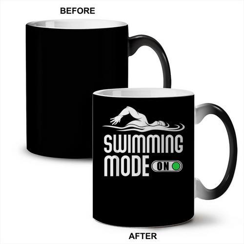 Swim Slogan Funny Swimming Mode On Swim Coffee Color Changing Mug - SwimGear Co