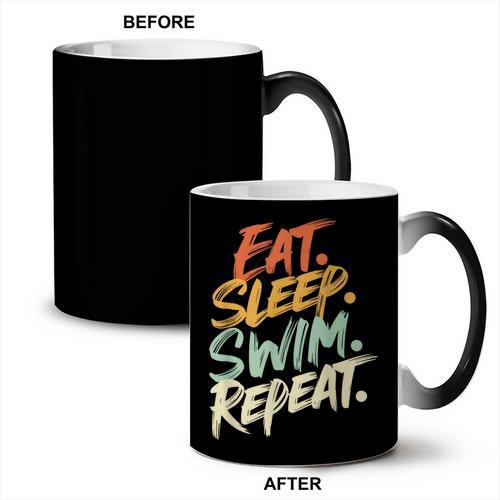 Swimmer Eat Sleep Swim Repeat I Swimming Coffee Color Changing Mug - SwimGear Co