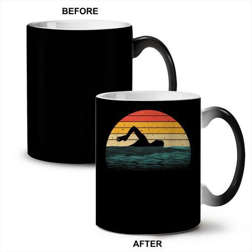 Swimming Art For Men Women Swim Coach Rescue Swimmer Coffee Color Changing Mug - SwimGear Co