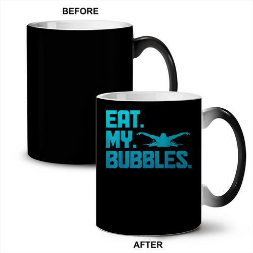Swimming Eat My Bubbles Swimmer Swim Coffee Color Changing Mug - SwimGear Co