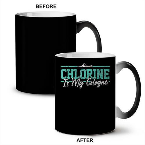 Swimming Humor Swimmer Chlorine Joke Swim Coffee Color Changing Mug - SwimGear Co