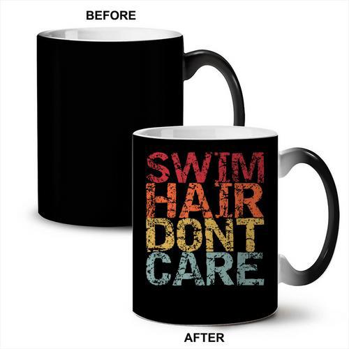 Swimming Pool Diving Sport Swimmer Swim Hair Dont Care Coffee Color Changing Mug - SwimGear Co