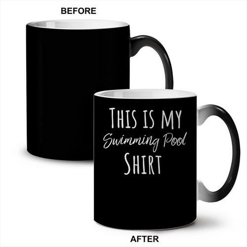 This Is My Swimming Pool Summer Swim Tee T-Shirt Coffee Color Changing Mug - SwimGear Co