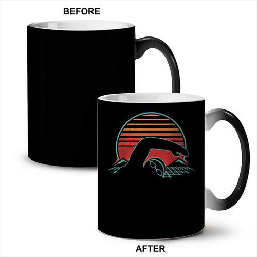 Swimming Retro Vintage 80s Style Swimmer Coffee Color Changing Mug - SwimGear Co