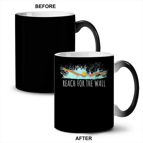 Swimming Swim Team Gear For a Swimmer Quote Saying Coffee Color Changing Mug - SwimGear Co