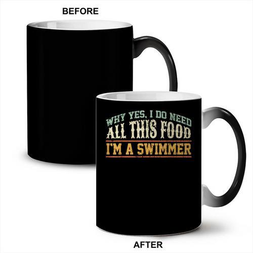 Swimming Swimmer Eating Swim Coffee Color Changing Mug - SwimGear Co