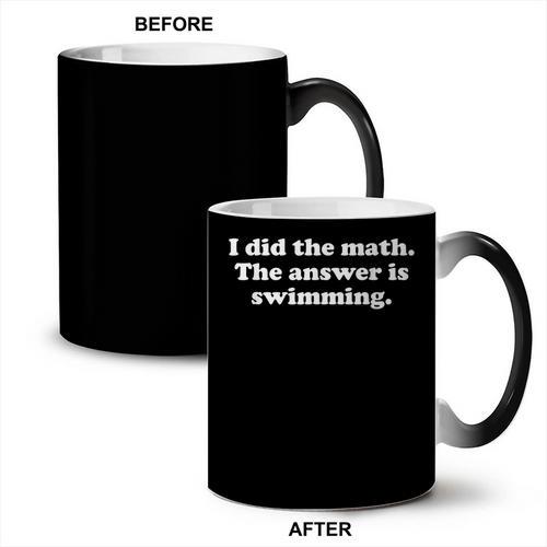 Swimming Or Swimmer Swim Coach Men Women Girls Boys Coffee Color Changing Mug - SwimGear Co