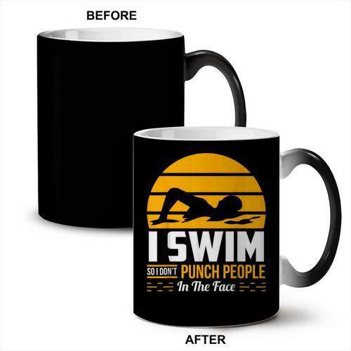 Swimming Swimmer Swim Team So I Don't Punch Coffee Color Changing Mug - SwimGear Co