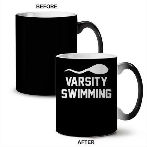 Varsity Swimming For Men Women Coffee Color Changing Mug - SwimGear Co