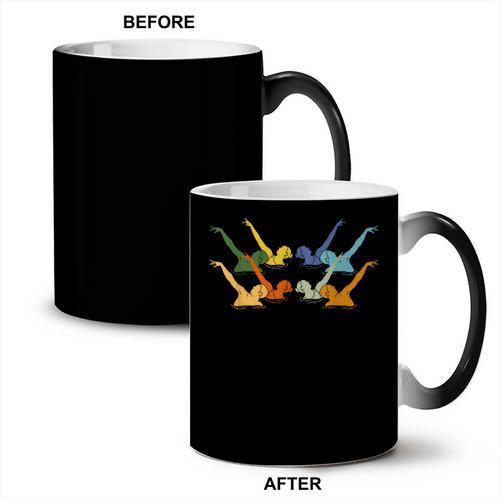 Vintage Synchronized Swimming Artistic Swimming Coffee Color Changing Mug - SwimGear Co