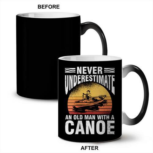 Women's Canoe Old Man Coffee Color Changing Mug - Paddle Life