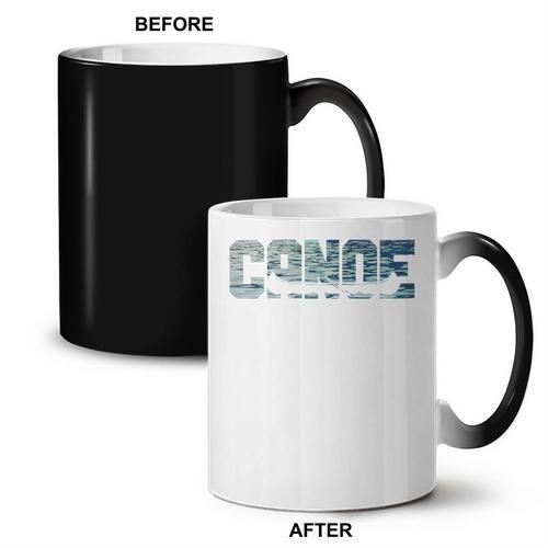 Canoe Canoeing Canoe Raglan Baseball Tee Coffee Color Changing Mug - Paddle Life