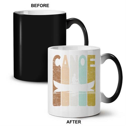 Canoe Vintage Canoeing Retro Canoe Paddling Premium Tri-Blend Coffee Color Changing Mug - Paddle Life