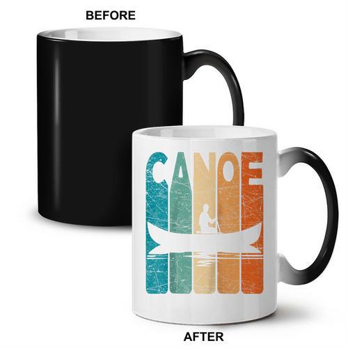 Canoe Vintage Canoeing Retro Canoe Paddling Raglan Baseball Tee Coffee Color Changing Mug - Paddle Life