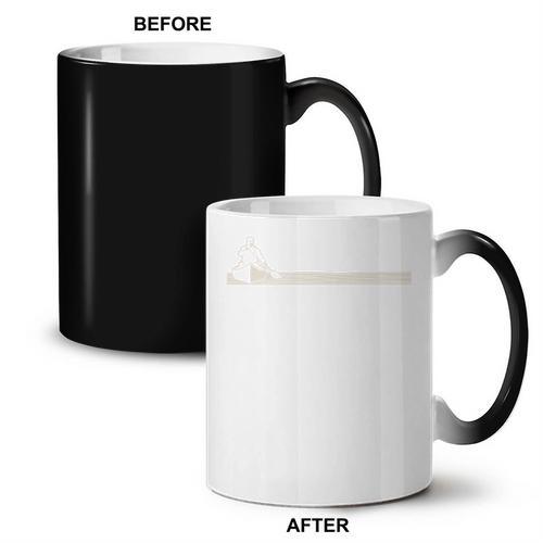 Canoeing Minimal River Lake Canoe Sweatshirt Coffee Color Changing Mug - Paddle Life
