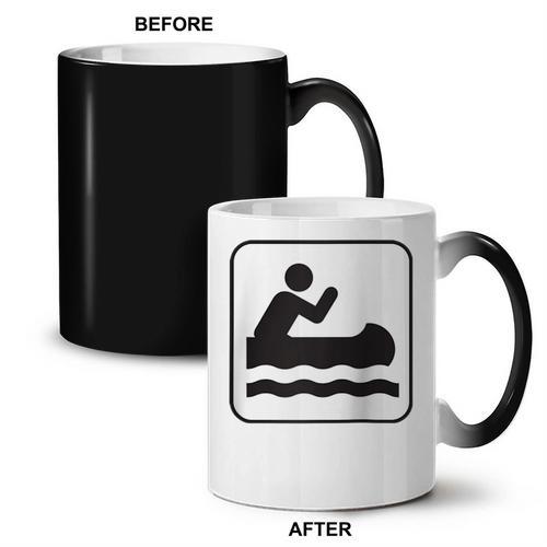 Cool Outdoor Water Sport Canoe Raglan Baseball Tee Coffee Color Changing Mug - Paddle Life