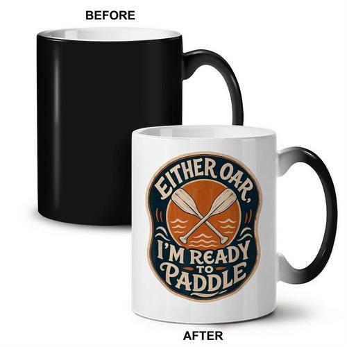 Kayak Canoe Paddle Either Oar Coffee Color Changing Mug - Paddle Life