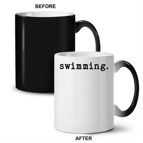 Swimming Enthusiast Minimalist Water Sports Coffee Color Changing Mug - SwimGear Co