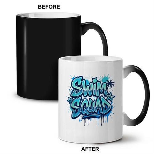 Swimming Matching Tee Coffee Color Changing Mug - SwimGear Co