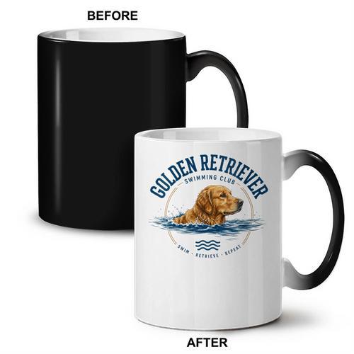 Women's Golden Retriever Swimming Coffee Color Changing Mug - SwimGear Co