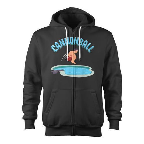 Cannonball Swimming Pool Fun Diving Diver Swimmer Cool Zip Up Hoodie - SwimGear Co