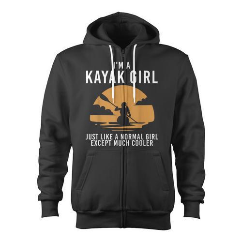 Cool Kayak For Women Girls Kayaker Canoe Kayaking Paddle Oar Zip Up Hoodie - Paddle Life