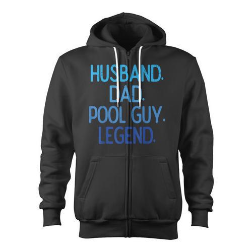 Husband Dad Pool Guy Legend Fathers Day Swimming Papa Zip Up Hoodie - SwimGear Co
