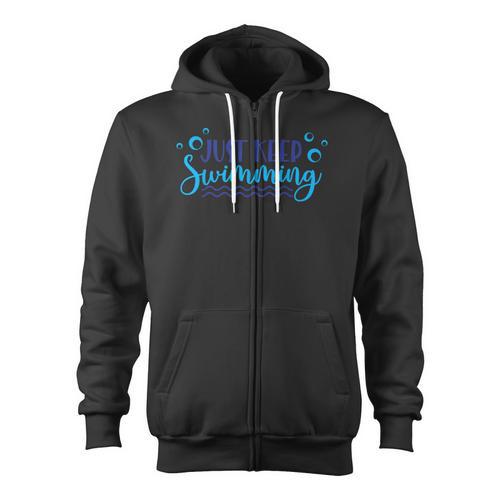 Just Keep Swimming I Love Swimming Zip Up Hoodie - SwimGear Co