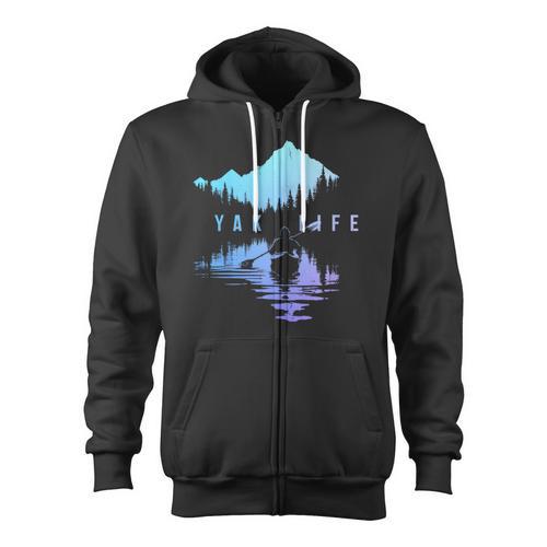 Kayak Kayak Vintage Mountains Canoe Kayak Zip Up Hoodie - Paddle Life