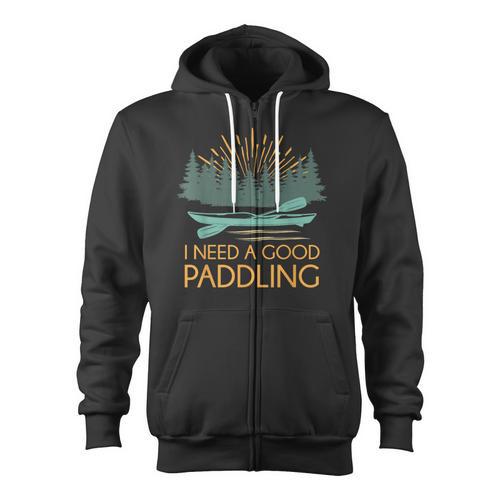 Kayaking Outdoor Water Sports Canoeing Paddle Kayak Zip Up Hoodie - Paddle Life