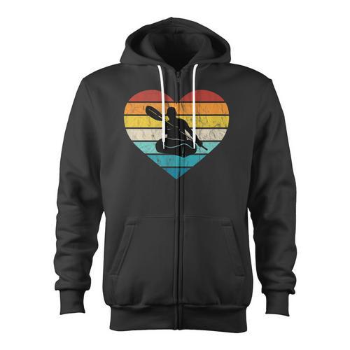 I Love Canoeing Water Sports Canoe Tour Paddling Canadian Zip Up Hoodie - Paddle Life