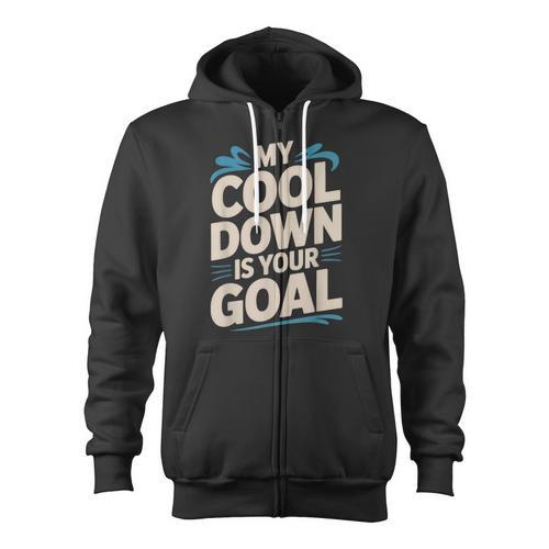Masters Swimmer Cool Down Workout Humor Bold Swimming Zip Up Hoodie - SwimGear Co