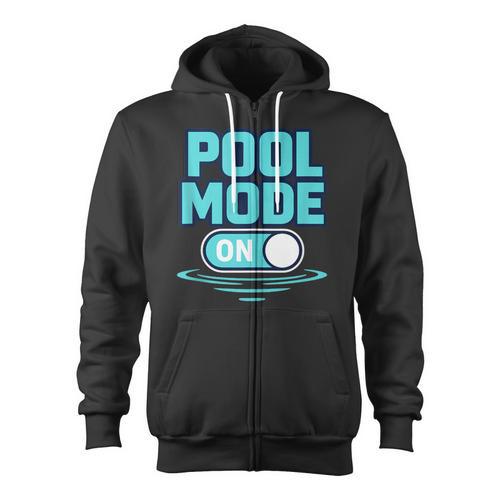 Pool Mode On Summer Swimming Vacation Zip Up Hoodie - SwimGear Co