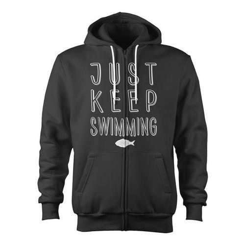 Pretty Fish Just Keep Swimming Zip Up Hoodie - SwimGear Co