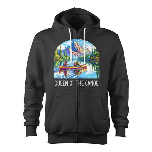 Queen Of The Canoe Canoeing Zip Up Hoodie - Paddle Life