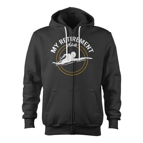 My Retirement Plan Swim Athlete Swimming Grandpa Swimmer Zip Up Hoodie - SwimGear Co
