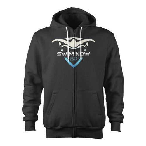 Swim Now Breath Later Swimmer Swimming Indoor Pool Athlete Zip Up Hoodie - SwimGear Co