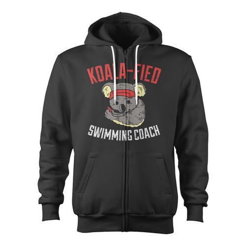 Swim Coach Saying Cute Swimming Coach Appreciation Zip Up Hoodie - SwimGear Co