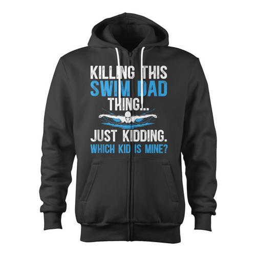 This Swim Dad Thing Swimming Dad Of A Swimmer Father Zip Up Hoodie - SwimGear Co