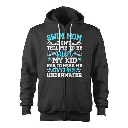 Swim Mom Swimming Mom Of A Swimmer Mama Zip Up Hoodie - SwimGear Co