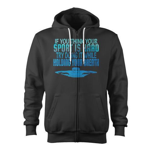 Swim Swimmer Tshirt Swimming Shirt Sport Practice Tee Zip Up Hoodie - SwimGear Co