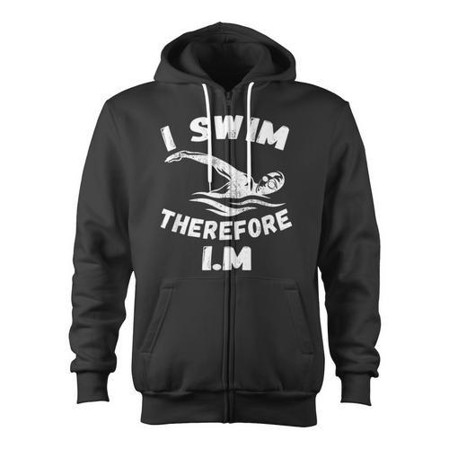 Swimming Competitive Freestyle Swim For Swimmer Zip Up Hoodie - SwimGear Co