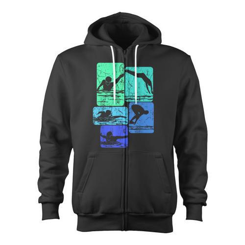 Swimming Swimmers Zip Up Hoodie - SwimGear Co