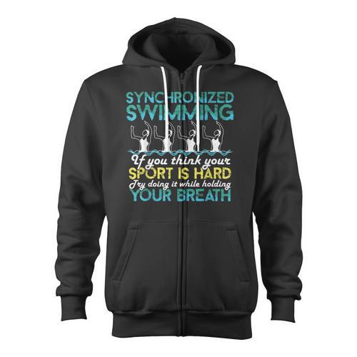 Synchronized Swimming Shirt Synchro Swimmer Artistic Zip Up Hoodie - SwimGear Co